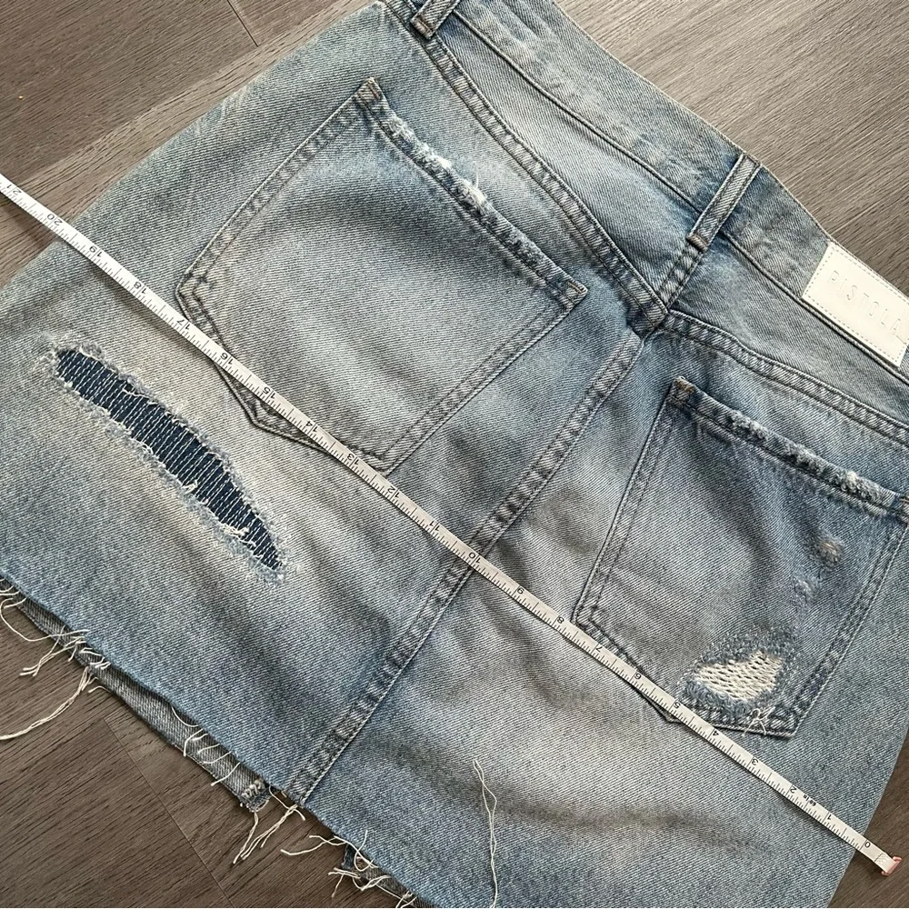 NWOT pistola denim mini skirt distressed patchwork jean size 27 womens - Picture 11 of 12